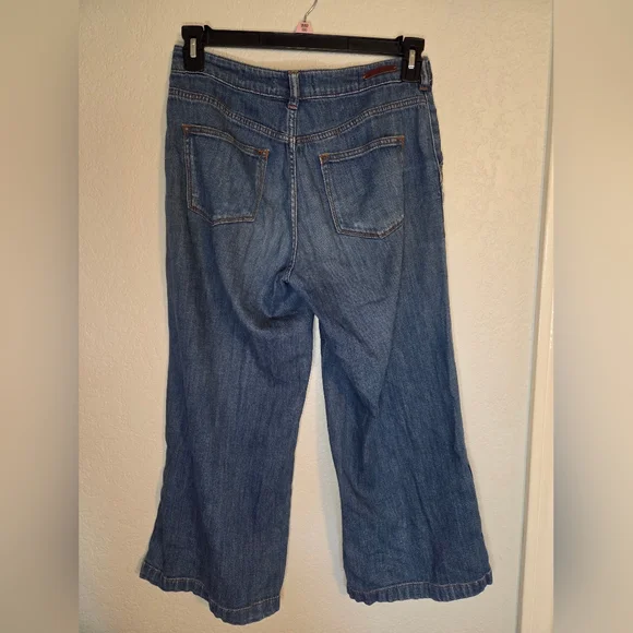 Pilcro and the Letterpress By Anthropologie Wide Blue Jeans - Picture 5 of 9